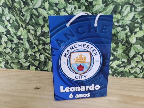 Manchester City Sacola Personalizada Tam 25x14x8 cm
