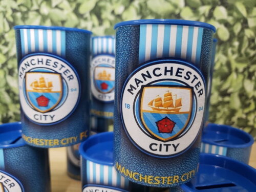 Manchster City Cofrinho Personalizado Pronta Entrega