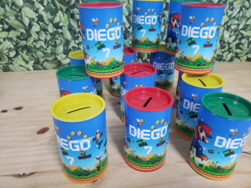 Mario Bross Cofrinhos Personalizados Pronta Entrega