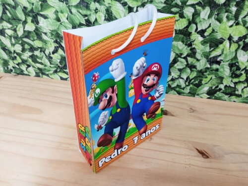 Mario Bros Sacola Personalizada Pronta Entrega
