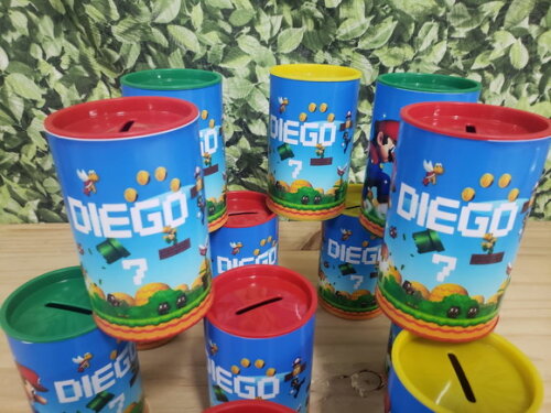 Mario Bross Cofrinhos Personalizados Pronta Entrega