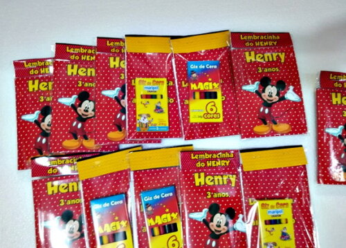 Mickey Caderninho para Colorir Personalizado 10 Unidades