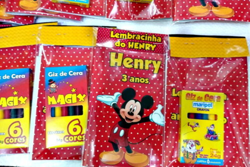 Mickey Caderninho para Colorir Personalizado 10 Unidades