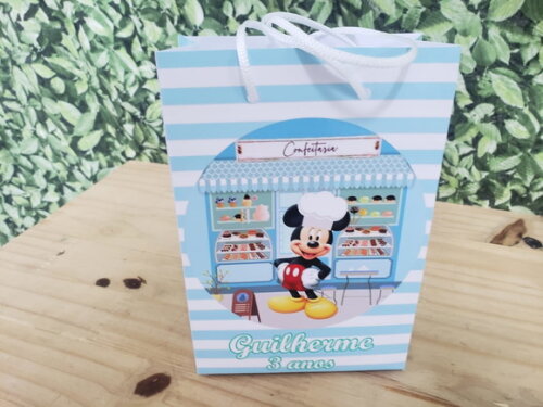 Mickey Confeiteiro Sacola Personalizada Pronta Entrega