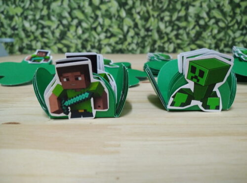 Minecraft 36 Forminhas Decoradas Pronta Entrega
