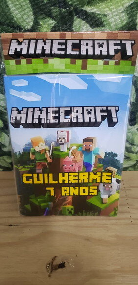 Minecraft Caderninho Personalizado Colorir Pronta Entrega