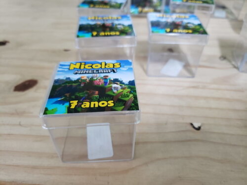 Minecraft Caixa Acrílica 5x5 cm Personalizada Pronta Entrega