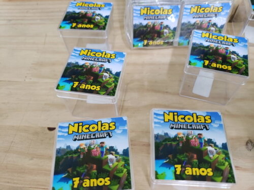Minecraft Caixa Acrílica 5x5 cm Personalizada Pronta Entrega