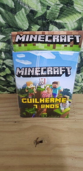 Minecraft Caderninho Personalizado Colorir Pronta Entrega