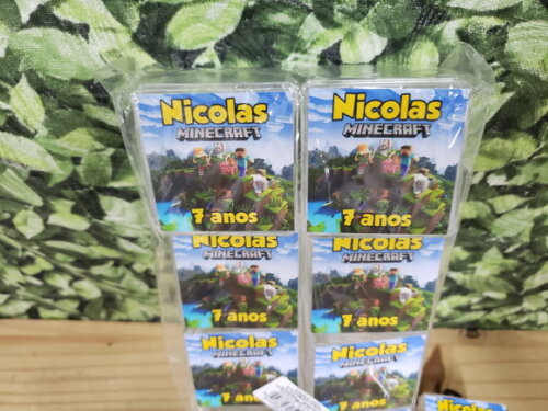 Minecraft Caixa Acrílica 5x5 cm Personalizada Pronta Entrega