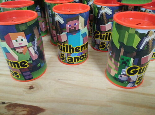 Minecraft Cofrinho Personalizado Pronta Entrega