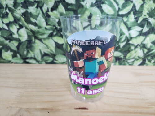 Minecraft Copo Personalizado 300 ml Pronta Entrega