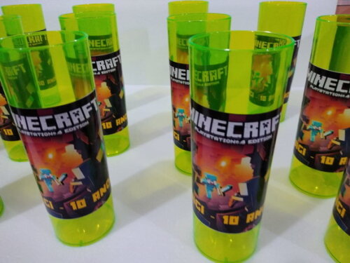 Minecraft Copos Personalizados Pronta Entrega