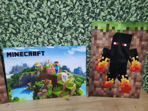 Minecraft Kit Parede 3 Peças Pronta Entrega