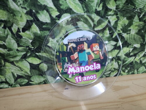 Minecraft Prato Personalizado Sobremesa Pronta Entrega