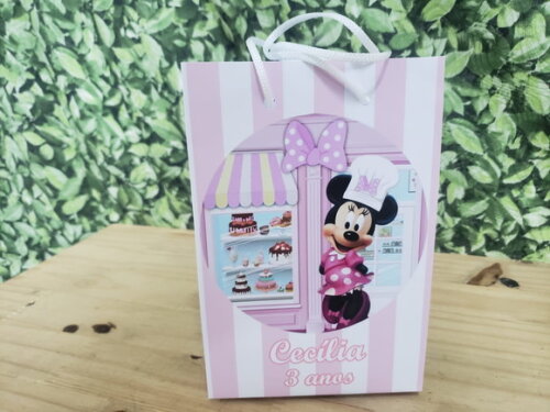 Minie Confeiteira Sacola Personalizada Pronta Entrega