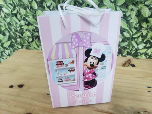 Minie Confeiteira Sacola Personalizada Pronta Entrega