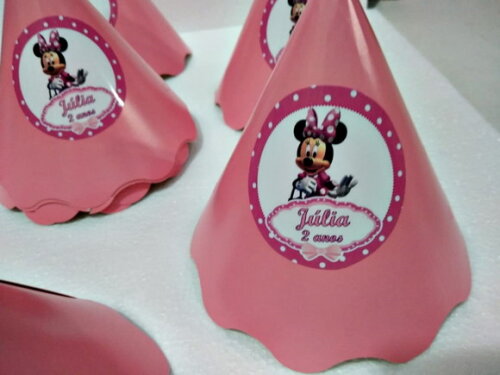 Minie Rosa Chapeuzinho Personalizado Pronta Entrega