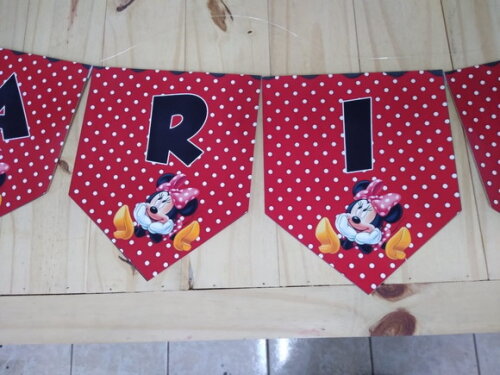 Minie Varal Personalizado Parabéns Mais Nome
