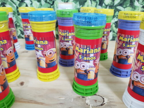 Minions Bolinha de Sabão Personalizada