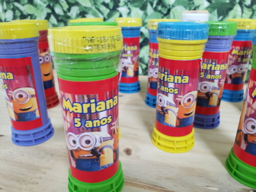 Minions Bolinha de Sabão Personalizada