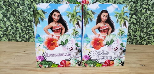 Moana Sacola Grande Personalizada Tamanho 29x20x8 cm