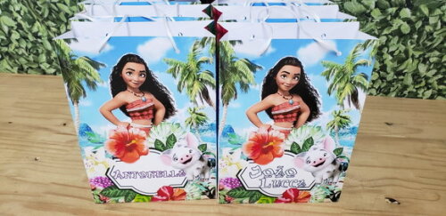 Moana Sacola Grande Personalizada Tamanho 29x20x8 cm
