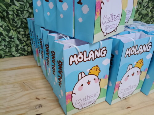 Molang Sacola Personalizada Pronta Entrega