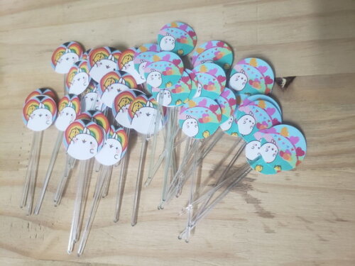 Molang Topper para Docinhos 36 Unidades Pronta Entrega