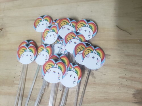 Molang Topper para Docinhos 36 Unidades Pronta Entrega