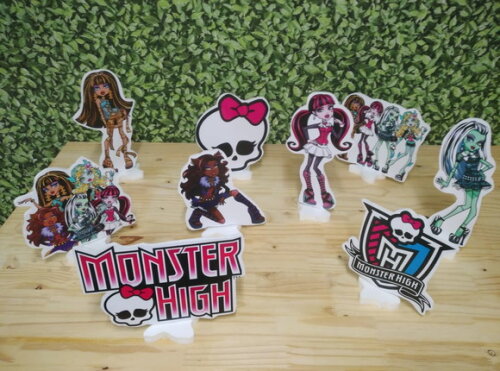 Monster High Kit de Mesa Displays 9 Peças Pronta Entrega