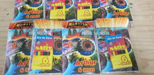Monster Truck Caderninho Colorir Personalizado com Giz Cera