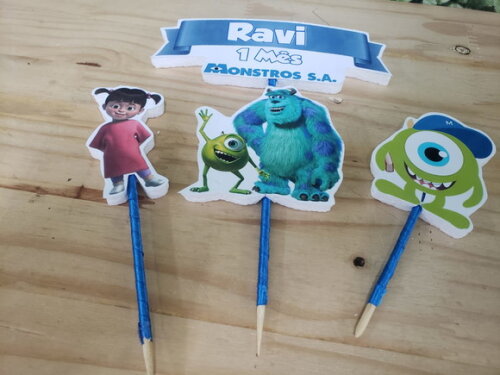 Monstros S/a Topo de Bolo Personalizado