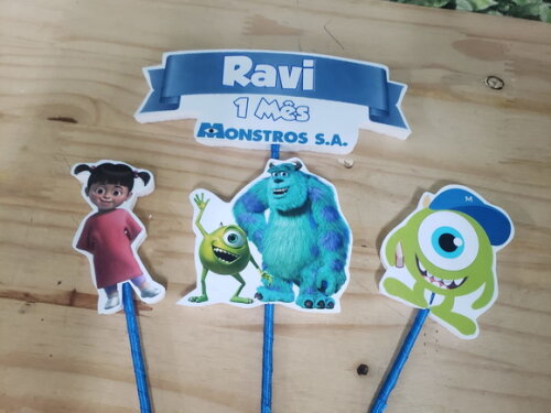 Monstros S/a Topo de Bolo Personalizado