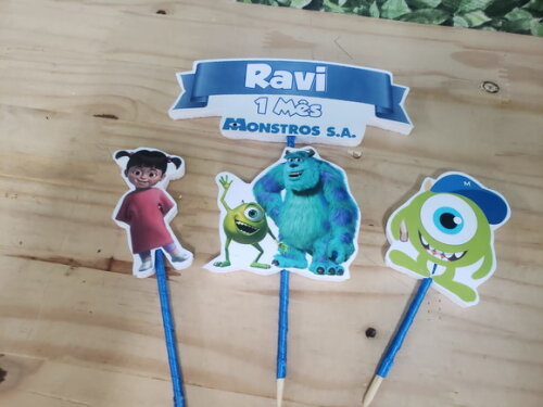 Monstros S/a Topo de Bolo Personalizado