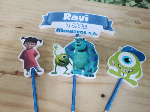 Monstros S/a Topo de Bolo Personalizado