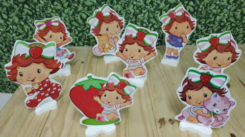 Moranguinho Baby Kit de Mesa Displays 8 Peças Pronta Entrega