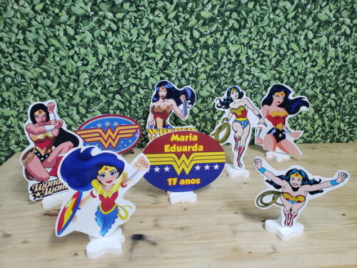 Mulher Maravilha Kit Displays 8 Peças Personalizado