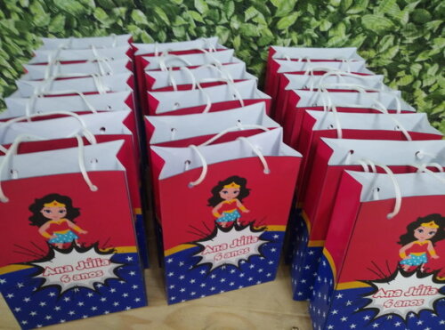 Mulher Maravilha Sacola Personalizada Pronta Entrega