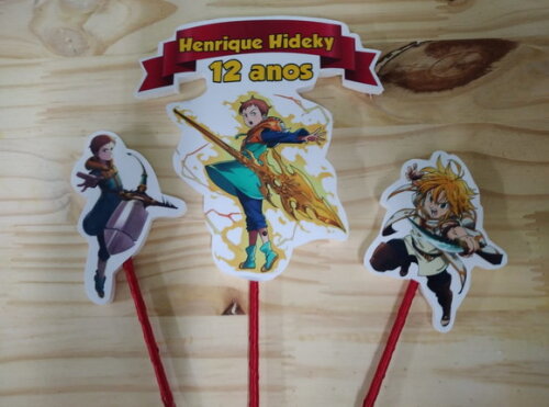 Nanatsu Topo de Bolo Personalizado Pronta Entrega