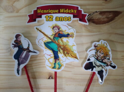 Nanatsu Topo de Bolo Personalizado Pronta Entrega