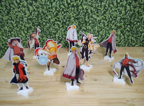Naruto 7 Hokages Kit de Mesa Displays 9 Peças Pronta Entrega