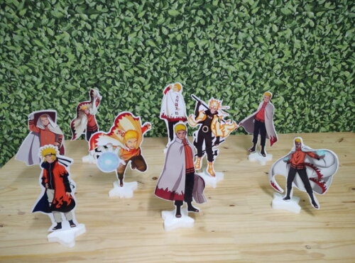 Naruto 7 Hokages Kit de Mesa Displays 9 Peças Pronta Entrega