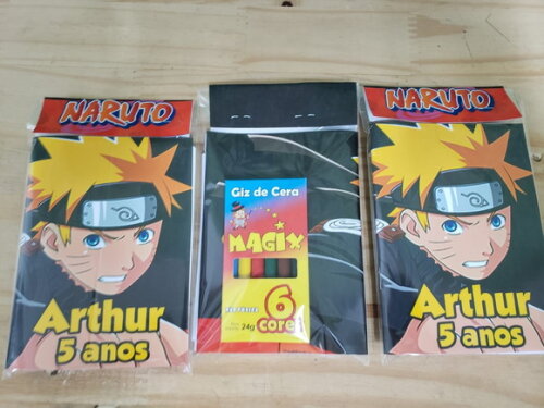 Naruto Caderninho para Colorir Personalizado Pronta Entrega
