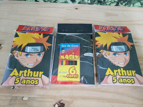 Naruto Caderninho para Colorir Personalizado Pronta Entrega