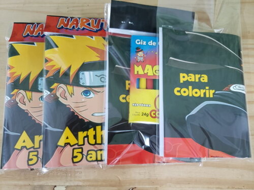 Naruto Caderninho para Colorir Personalizado Pronta Entrega