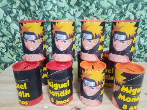 Naruto Cofrinho Personalizado Pronta Entrega
