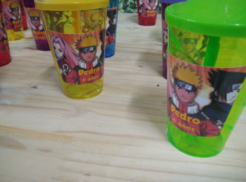 Naruto Copo Canudo Personalizado Pronta Entrega