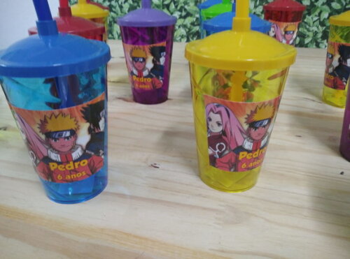 Naruto Copo Canudo Personalizado Pronta Entrega