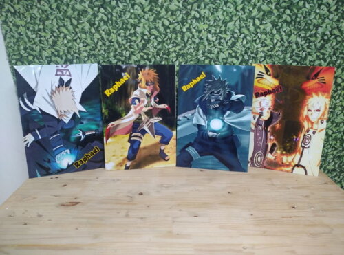 Naruto Kit de Parede 4 Peças Personalizado Pronta Entrega